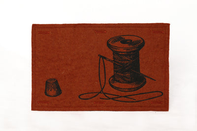 Handmaker Button On Hand Printed Art Panels