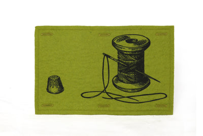 Handmaker Button On Hand Printed Art Panels