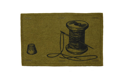 Handmaker Button On Hand Printed Art Panels