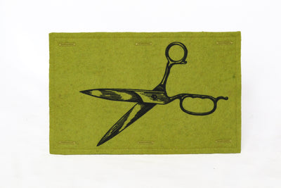 Handmaker Button On Hand Printed Art Panels