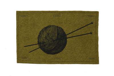 Handmaker Button On Hand Printed Art Panels