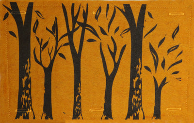 Nature Button On Hand Printed Art Panels