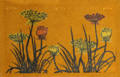 Nature Button On Hand Printed Art Panels