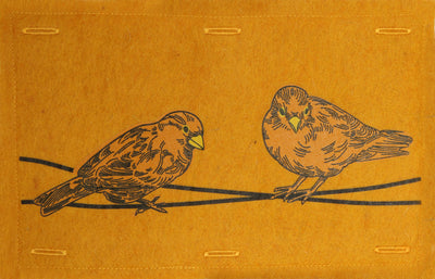 Nature Button On Hand Printed Art Panels