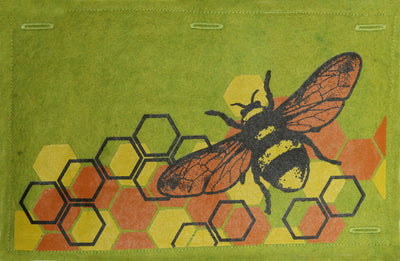Nature Button On Hand Printed Art Panels