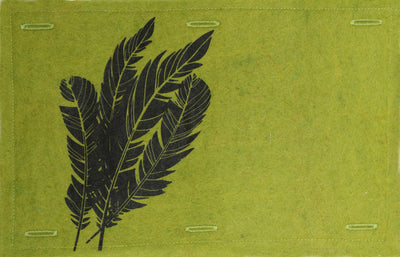 Nature Button On Hand Printed Art Panels