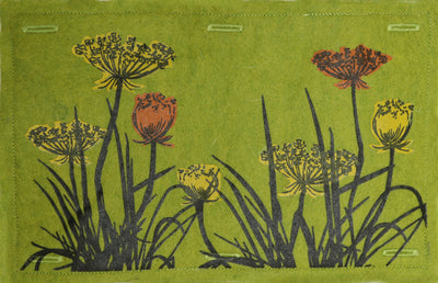 Nature Button On Hand Printed Art Panels