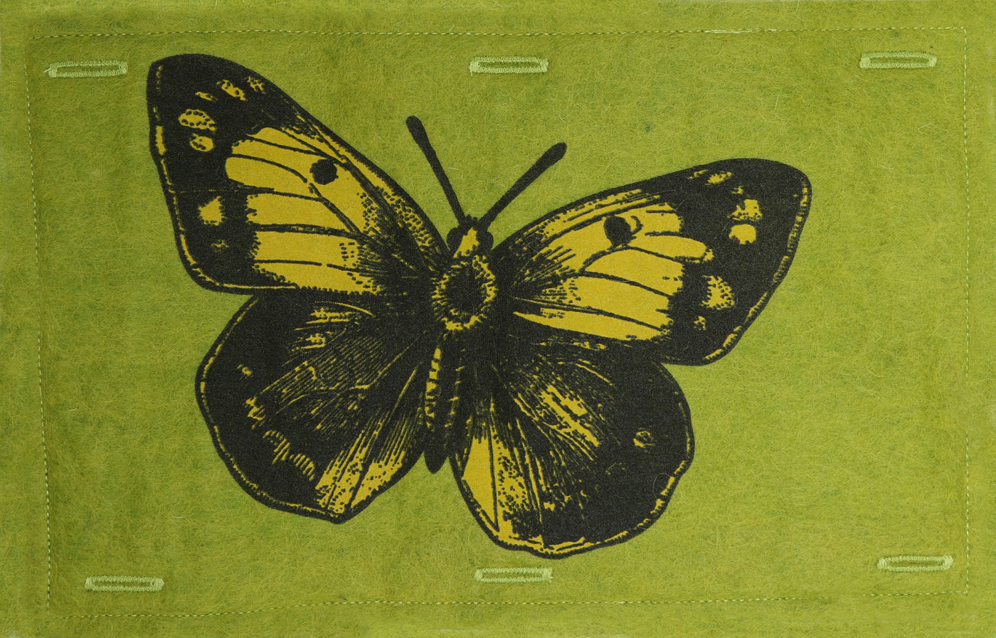 Nature Button On Hand Printed Art Panels