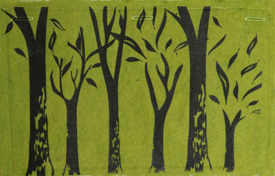 Nature Button On Hand Printed Art Panels