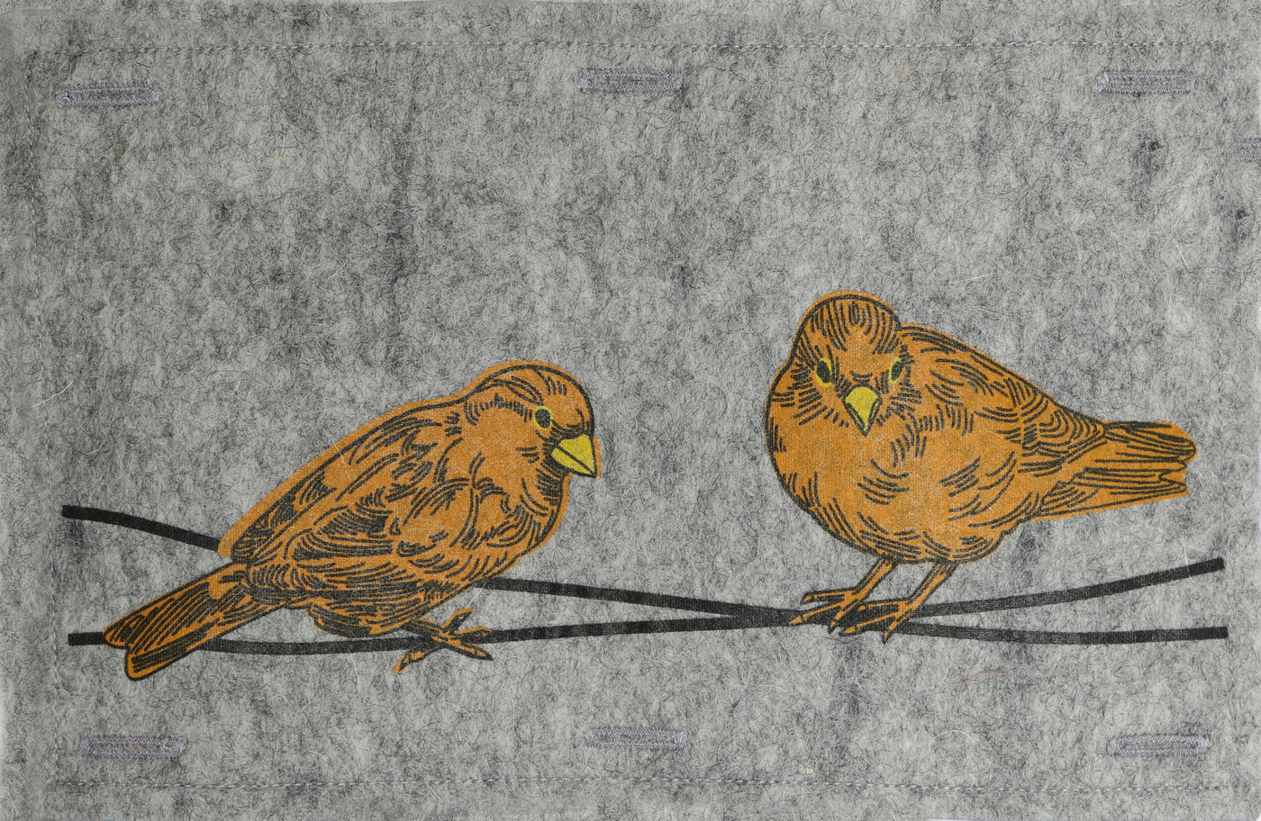 Nature Button On Hand Printed Art Panels