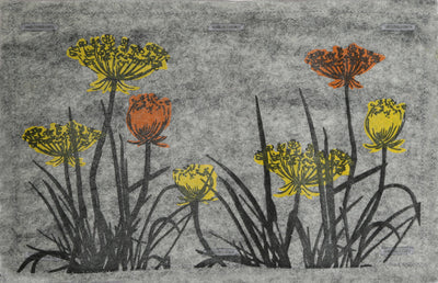 Nature Button On Hand Printed Art Panels