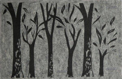 Nature Button On Hand Printed Art Panels