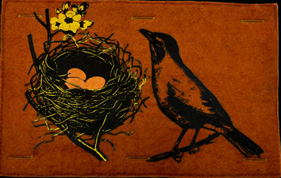 Nature Button On Hand Printed Art Panels