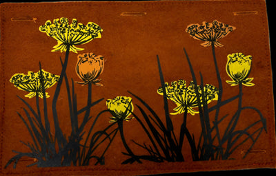 Nature Button On Hand Printed Art Panels