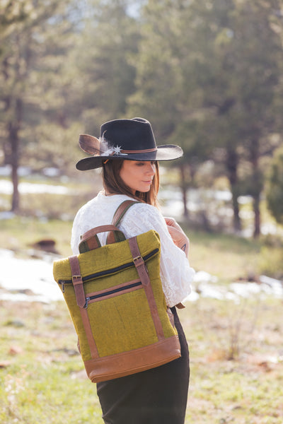Felt & Natural Leather Backpack