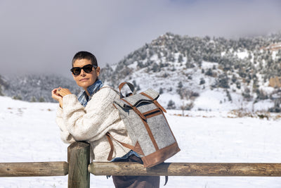 Felt & Natural Leather Backpack