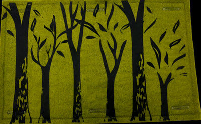 Nature Button On Hand Printed Art Panels