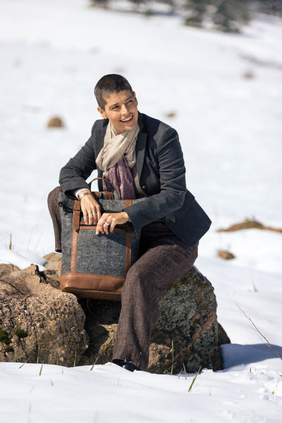 Felt & Natural Leather Backpack