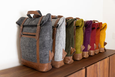 Felt & Natural Leather Backpack