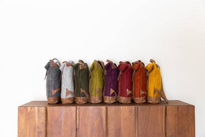 Felt & Natural Leather Backpack