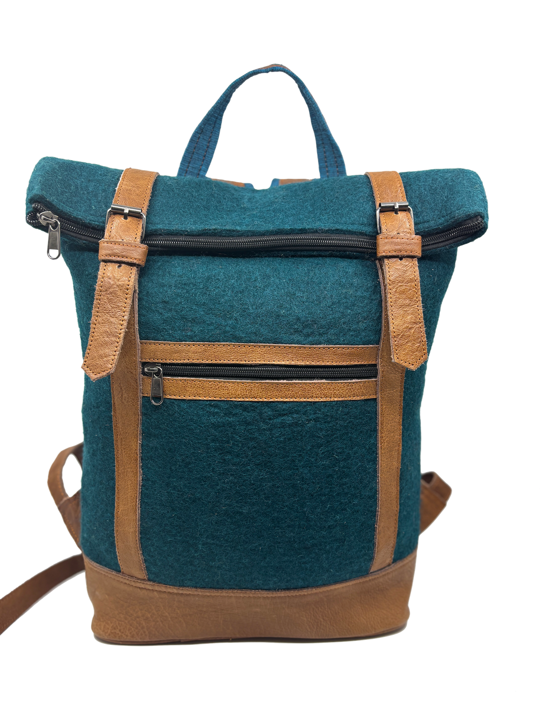backpack felt leather Felt & Natural Leather Backpack