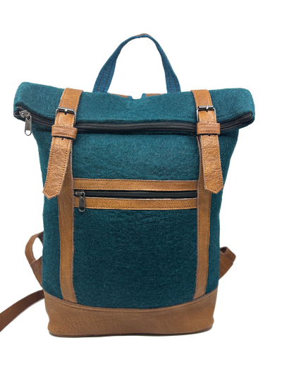 Felt & Natural Leather Backpack