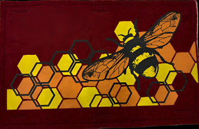 Nature Button On Hand Printed Art Panels