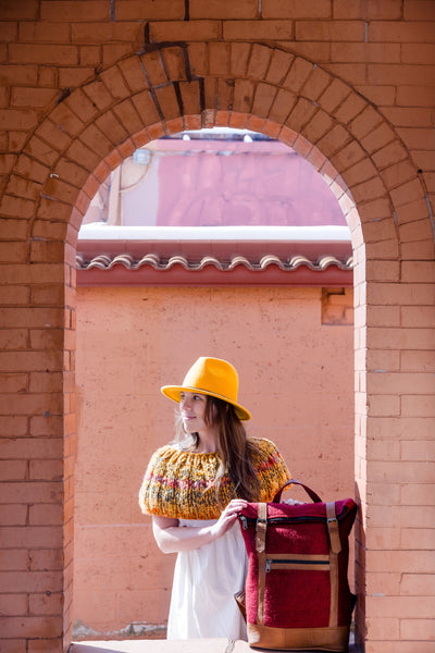 Felt & Natural Leather Backpack