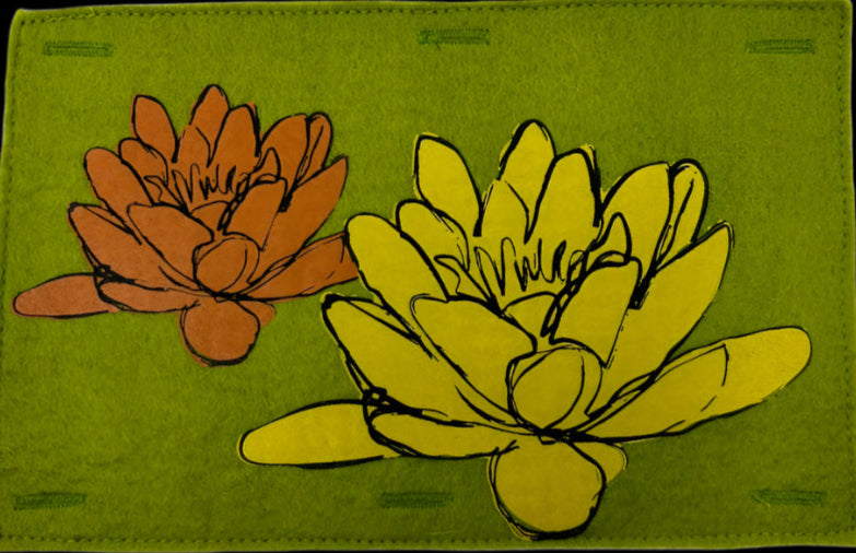 Nature Button On Hand Printed Art Panels