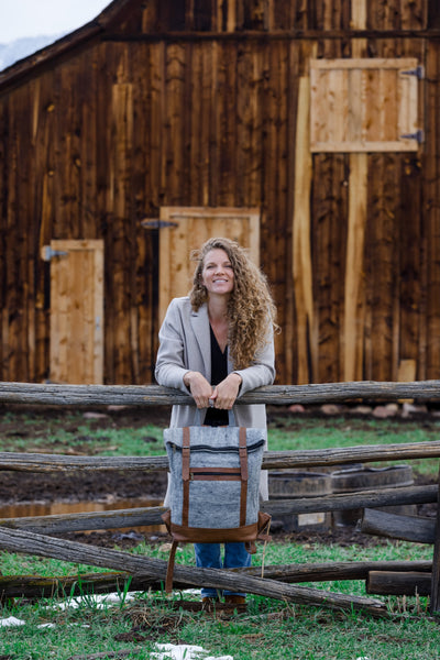 Felt & Natural Leather Backpack