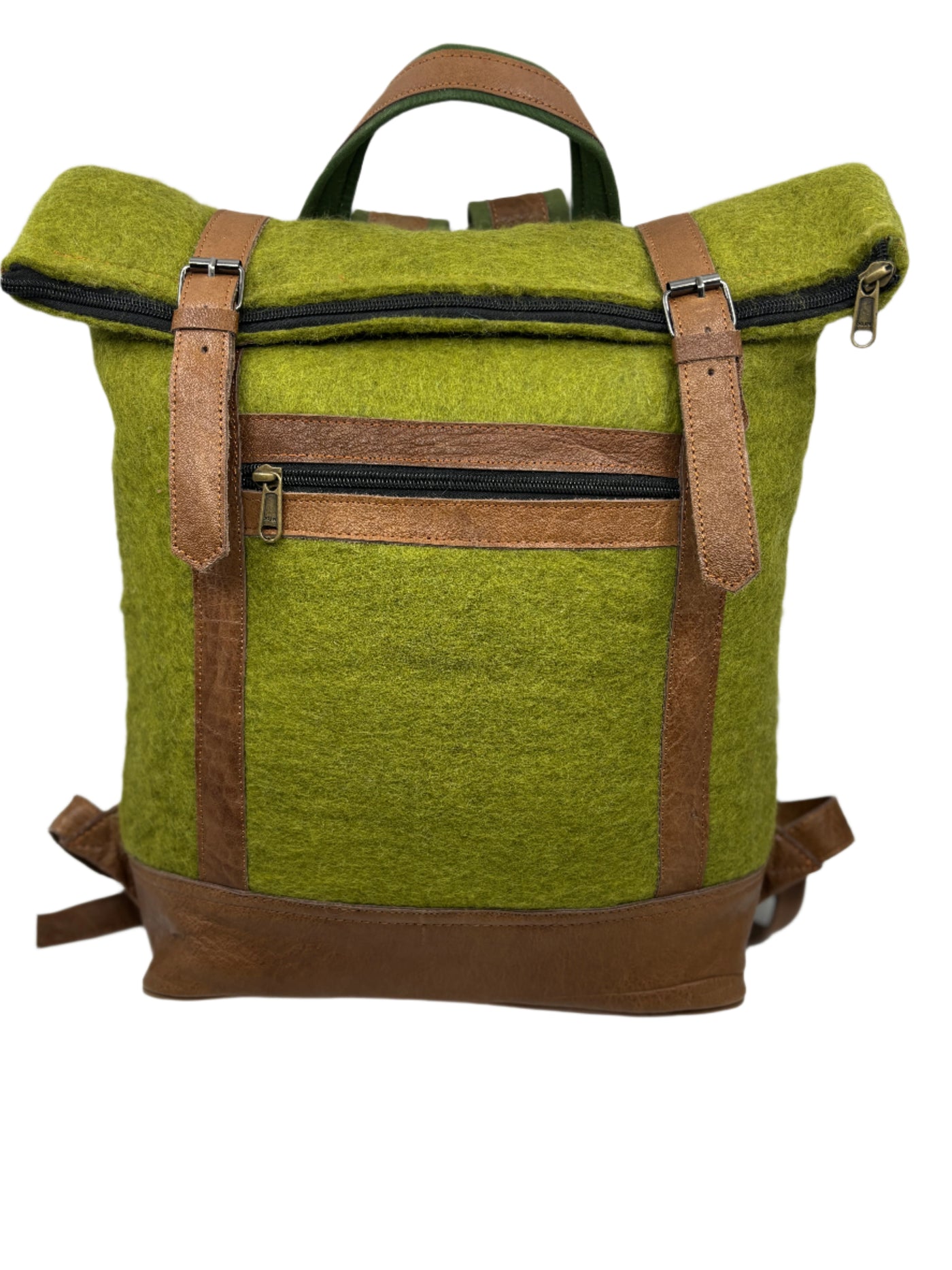Felt & Natural Leather Backpack