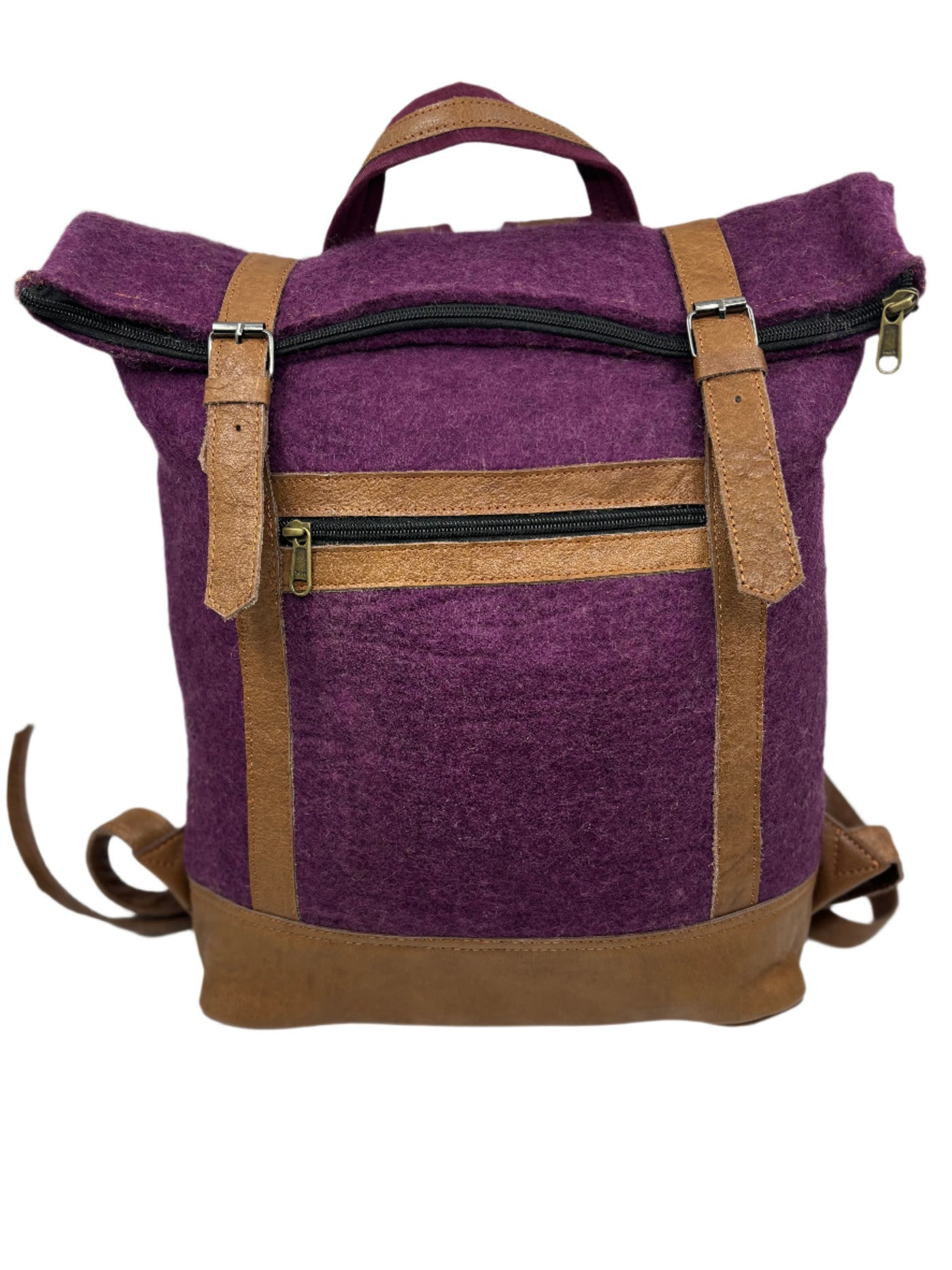Felt & Natural Leather Backpack