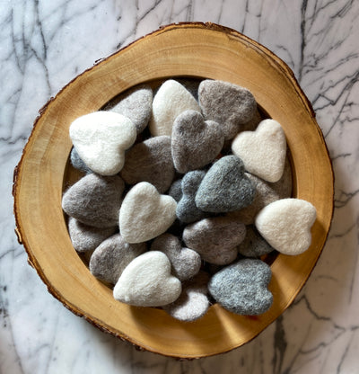 Handmade Felt Hearts