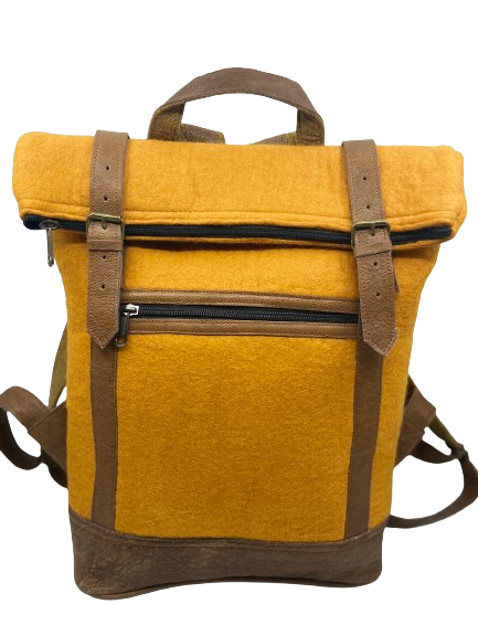 Felt & Natural Leather Backpack