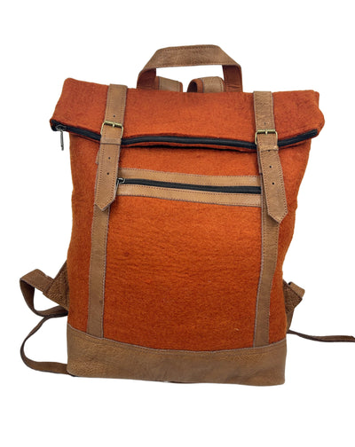 Felt & Natural Leather Backpack
