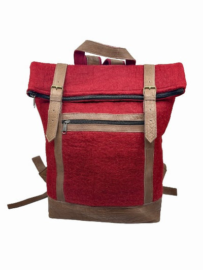 Felt & Natural Leather Backpack