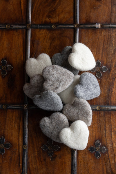 Handmade Felt Hearts