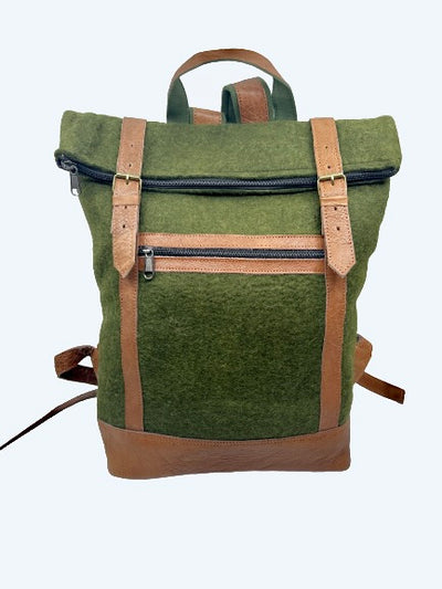 Felt & Natural Leather Backpack