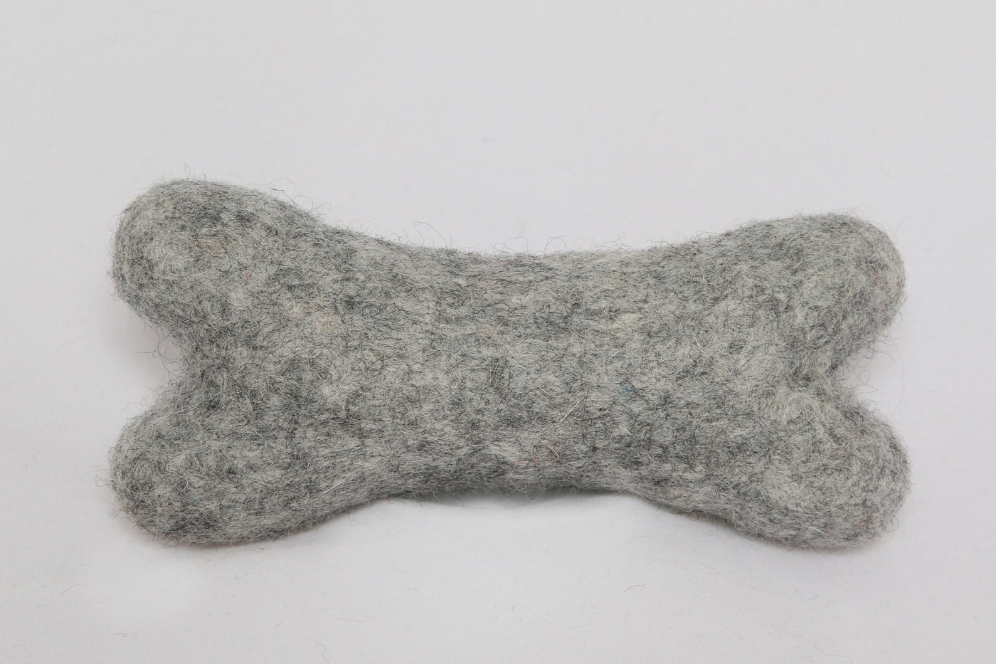 Felted Wool Dog Bone Grey