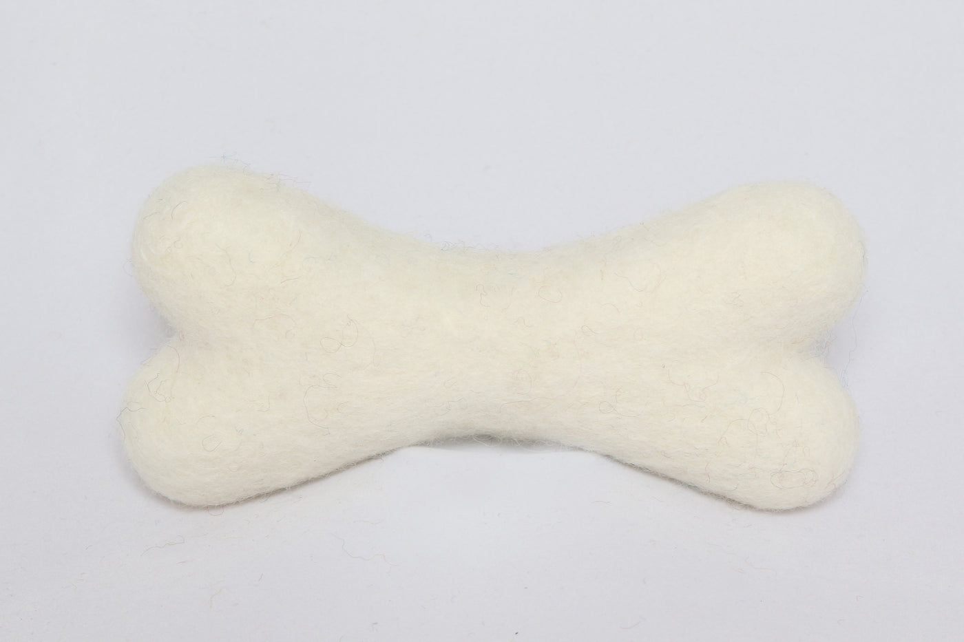 Felted Wool Dog Bone Cream